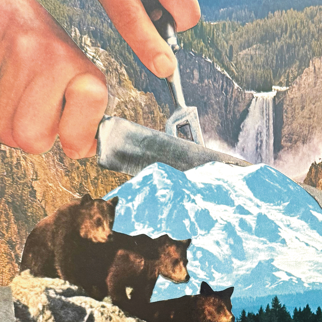 dinner date ; collage art print