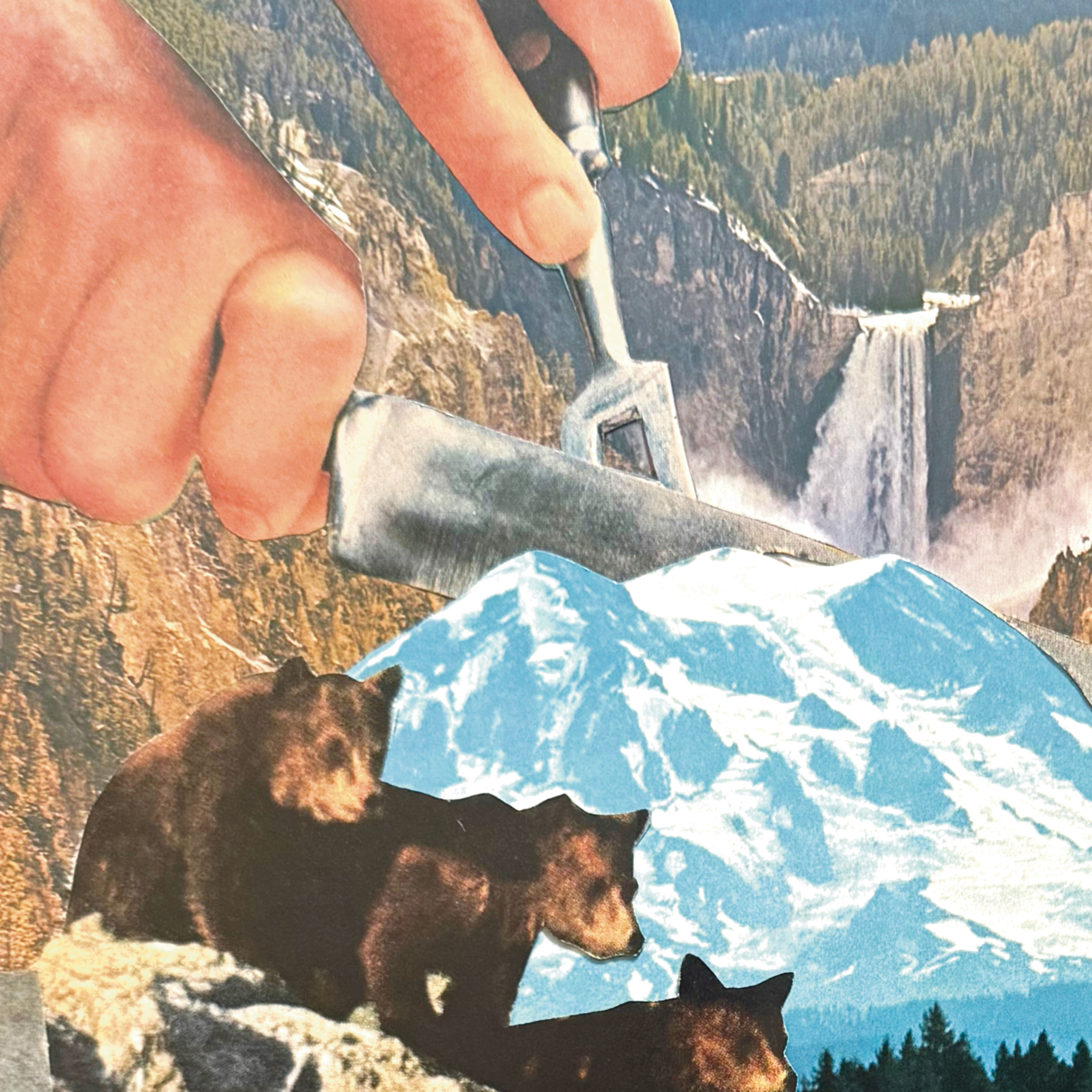 dinner date ; collage art print