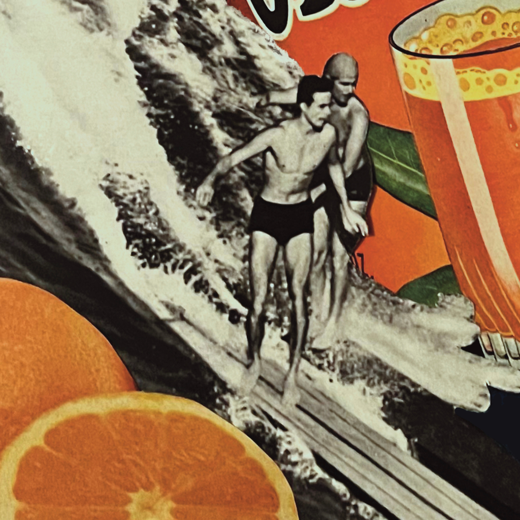 orange crush ; collage art print