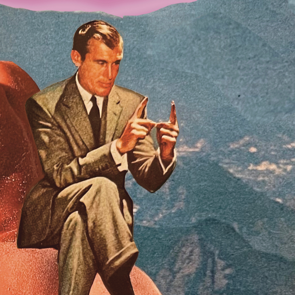 ruler ; collage art print