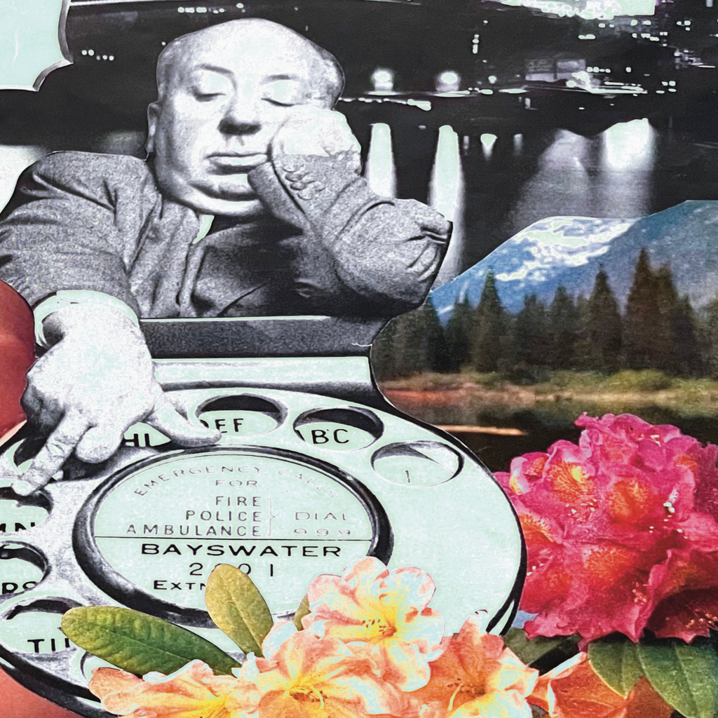 long distance ; collage art print