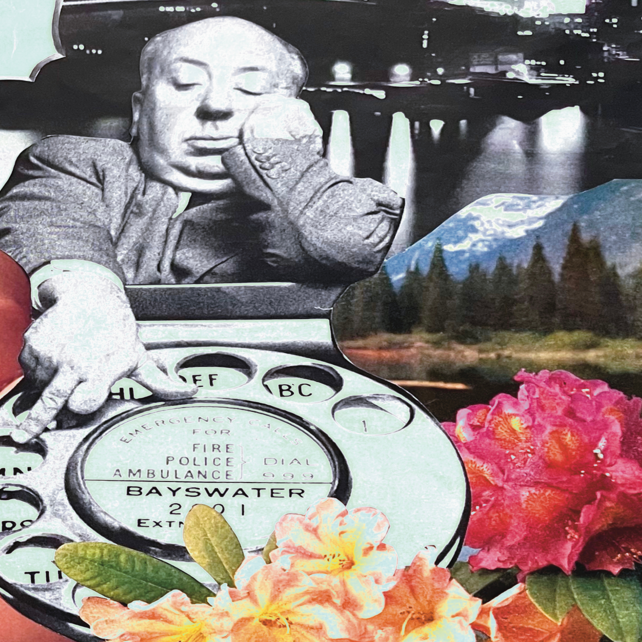 long distance ; collage art print