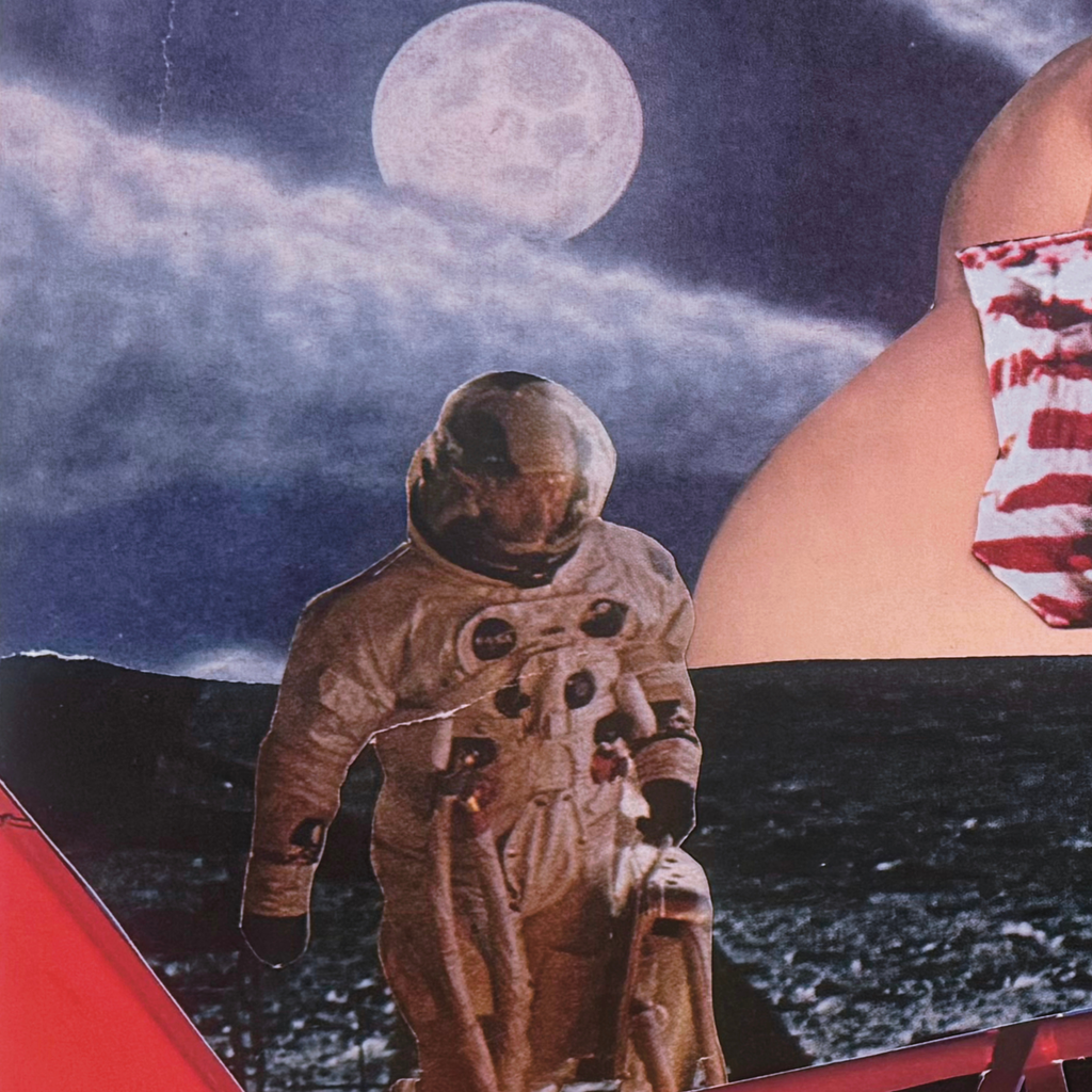 moon motel ; collage art print