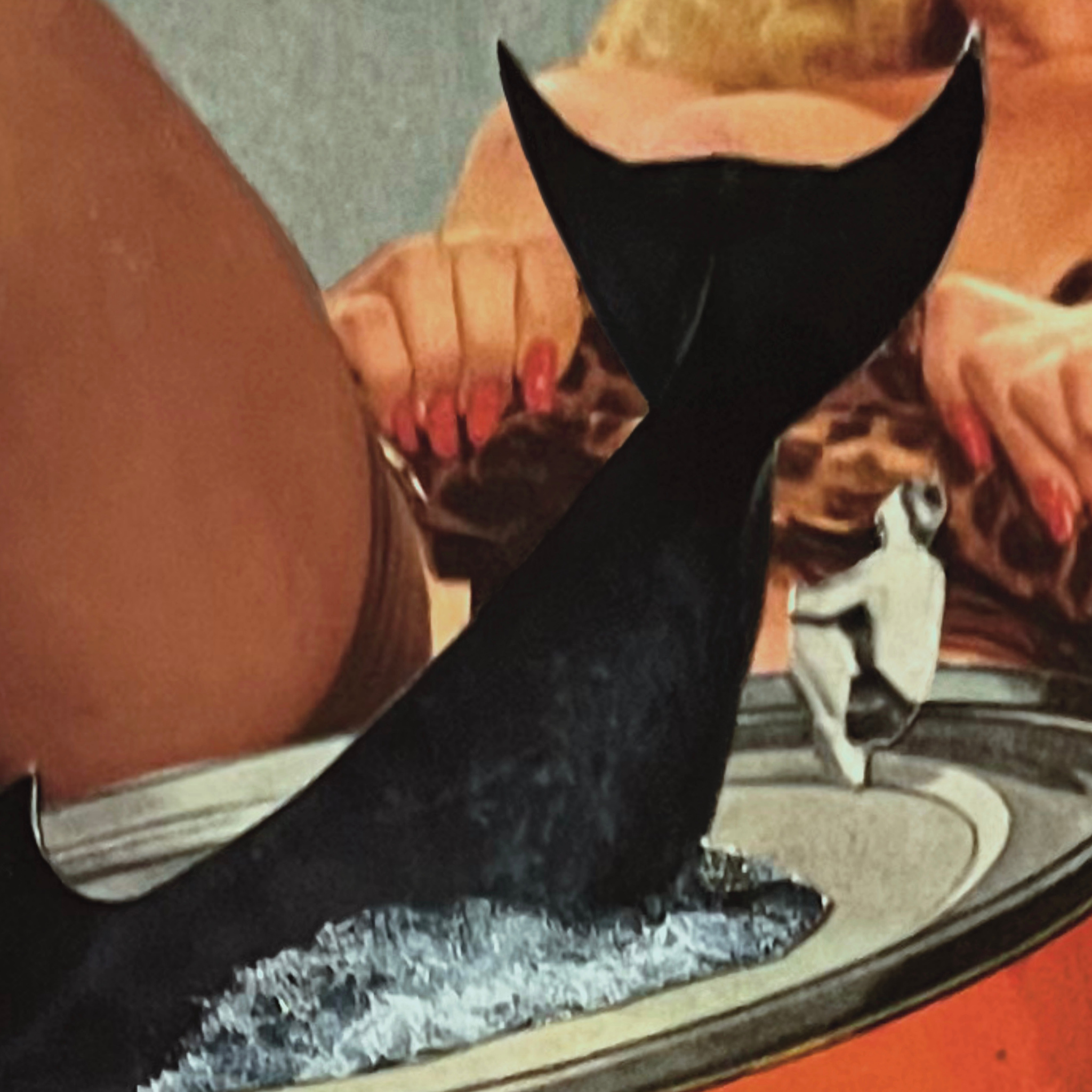 orange crush ; collage art print