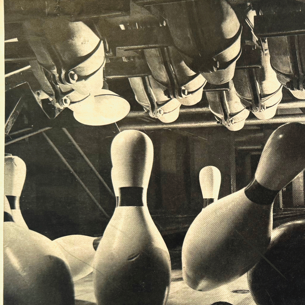 bowling babe ; collage art print