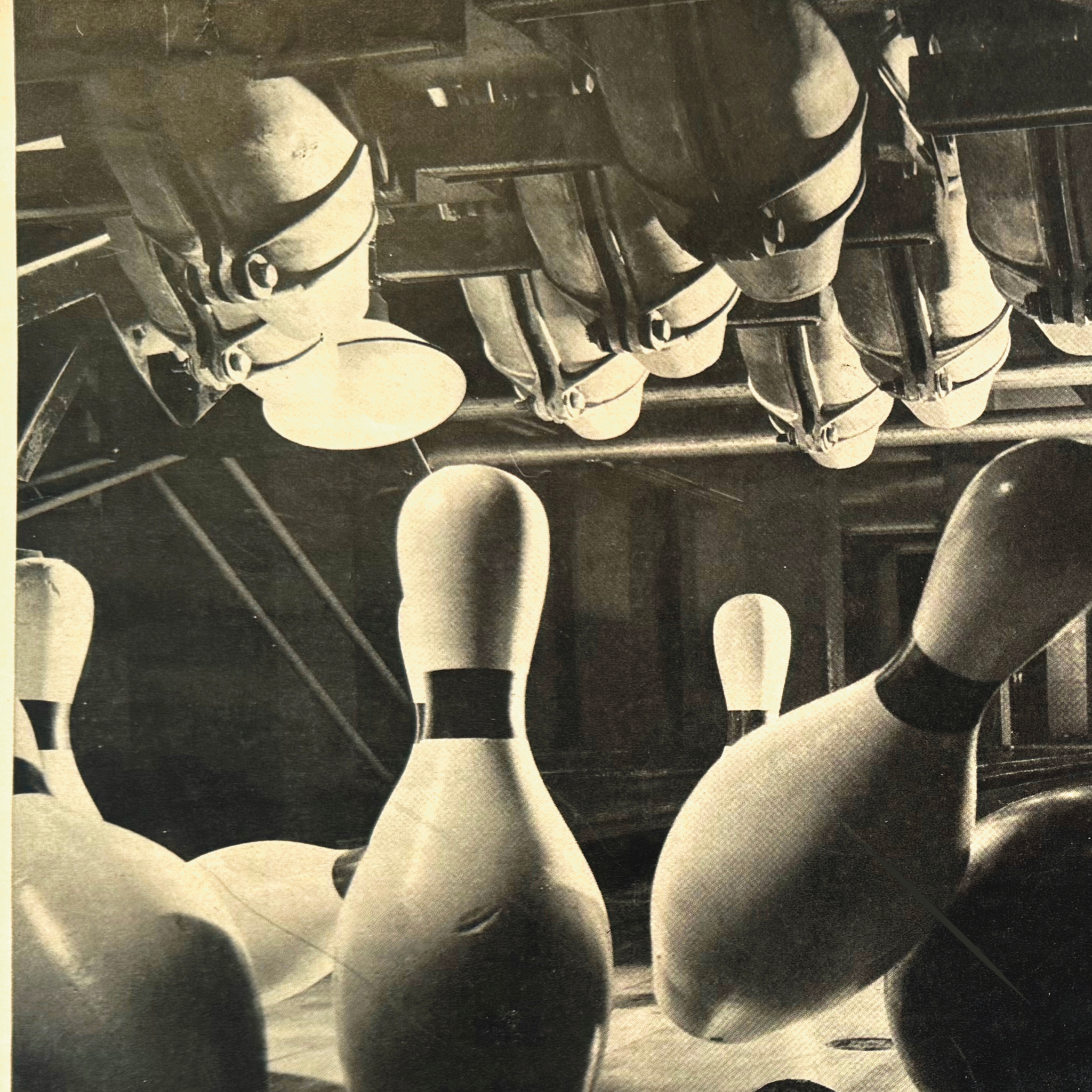 bowling babe ; collage art print