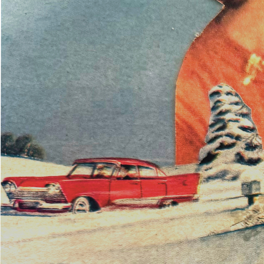 sew tires ; collage art print