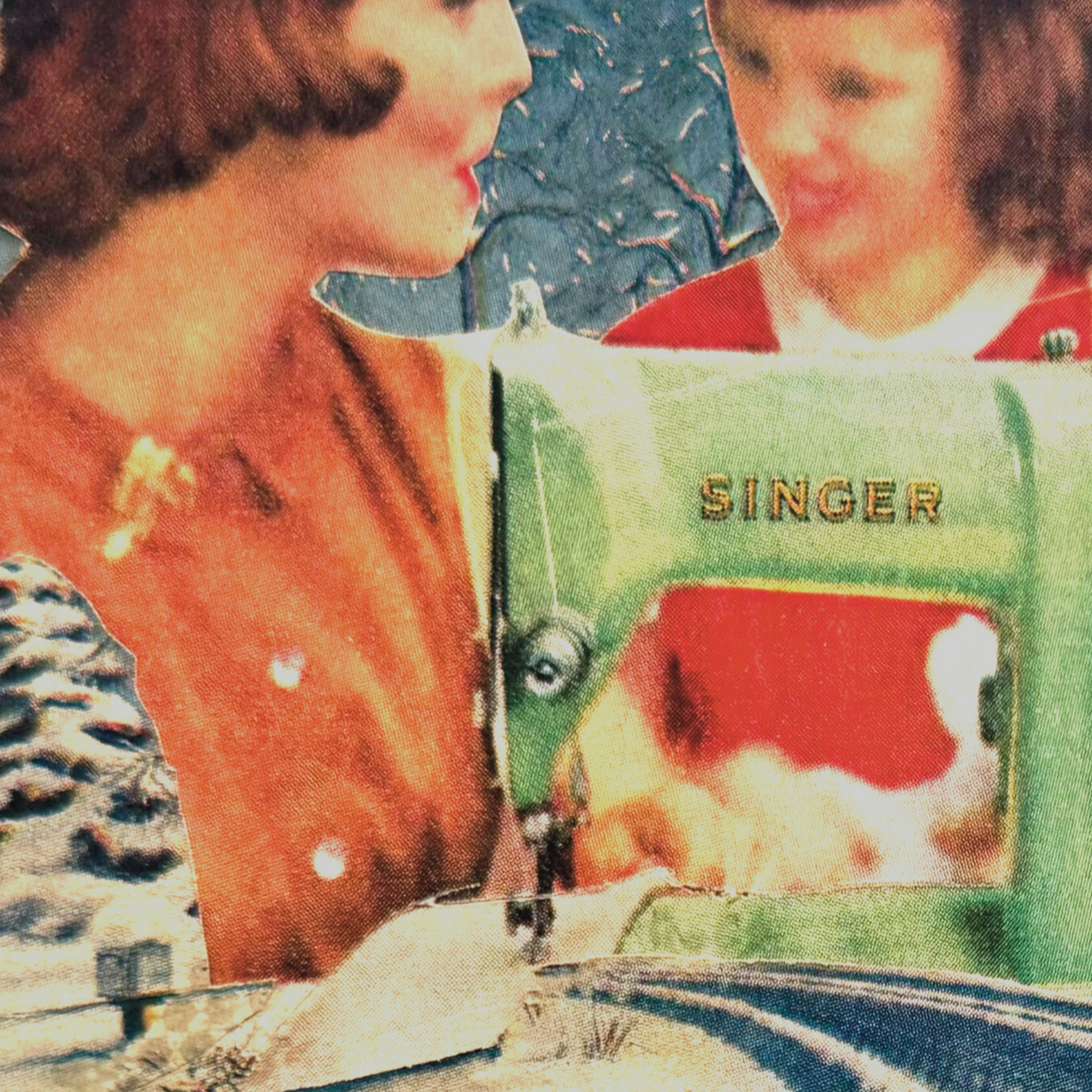 sew tires ; collage art print