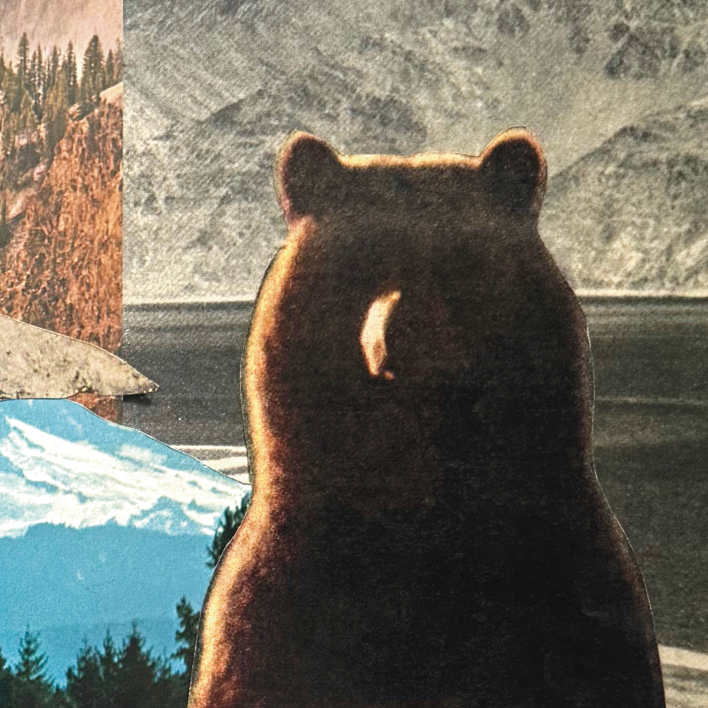 dinner date ; collage art print