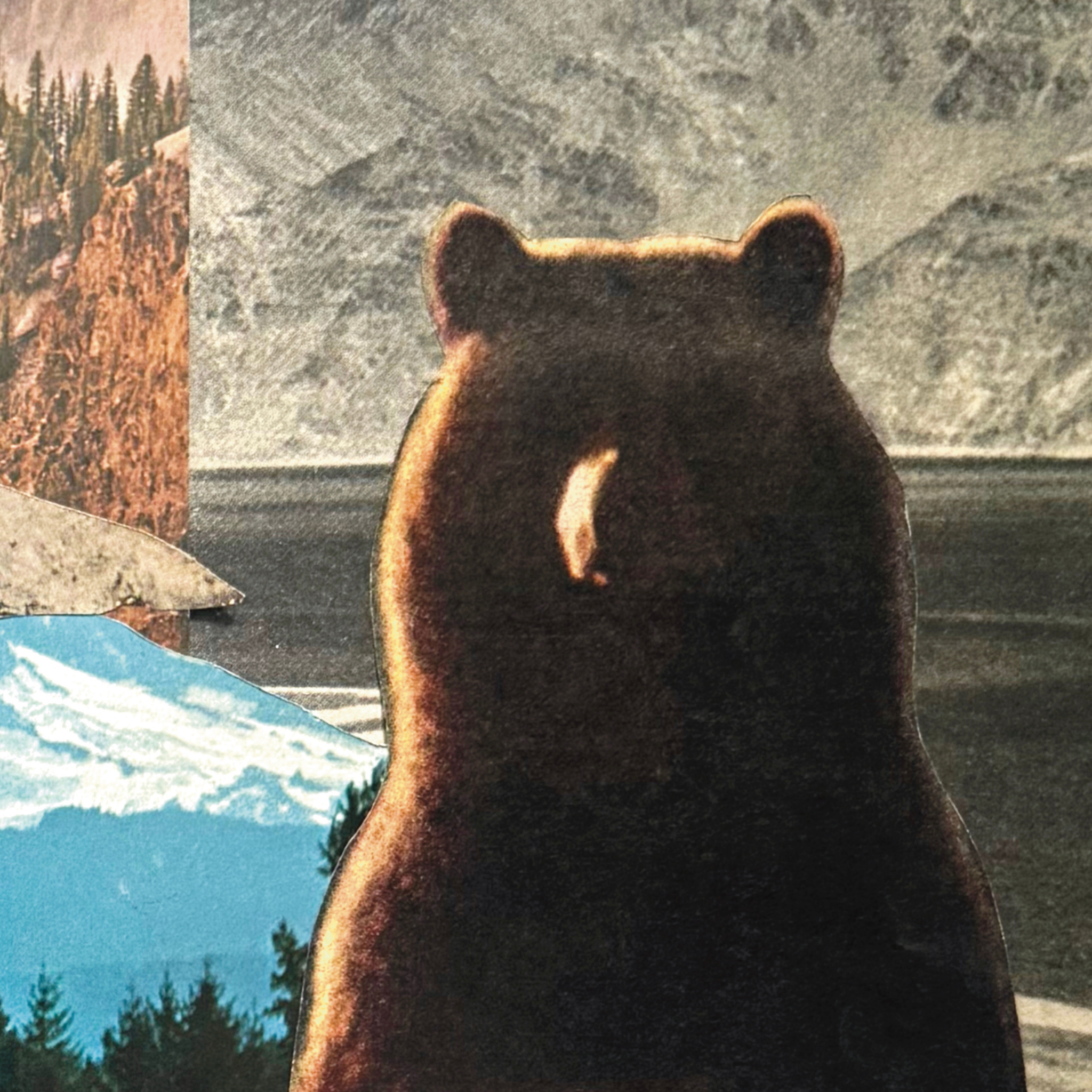 dinner date ; collage art print